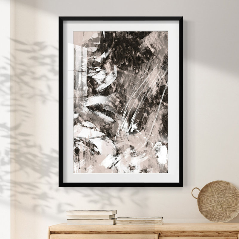 Blush Blackboard II - impression encadrée, H 28,5 po x l 20,5 po, Noir
