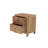 Solid Acacia Wood Tree Trunk 2-Drawer Nightstand