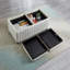 Banc contemporain avec repose-pieds Cubestorage