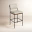 Benton Upholstered Stool with Metal Frame-755934990-793453435