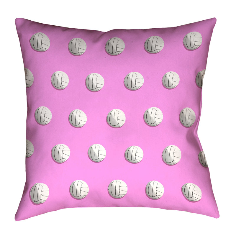 Coussin volley, 18 po x 18 po, Rose