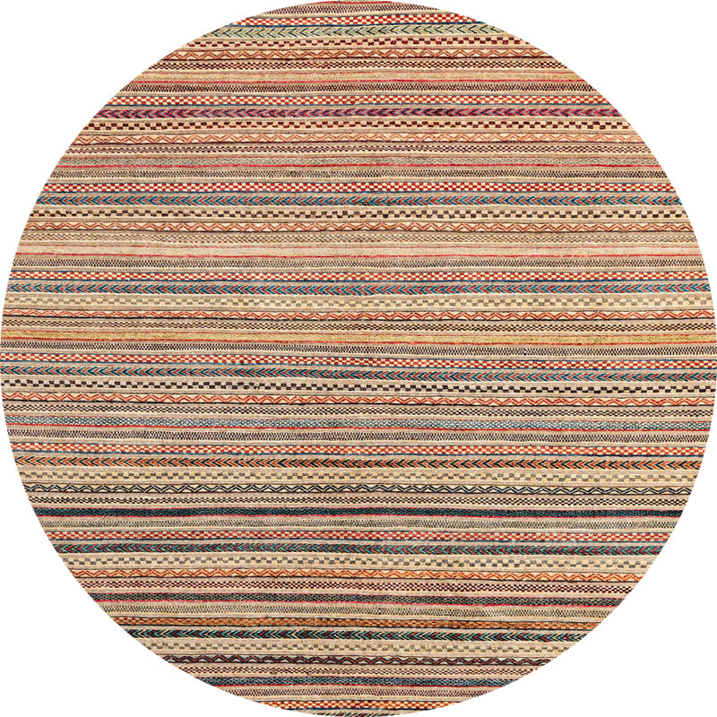 Elette Abstract Indoor Rug, Round 4'