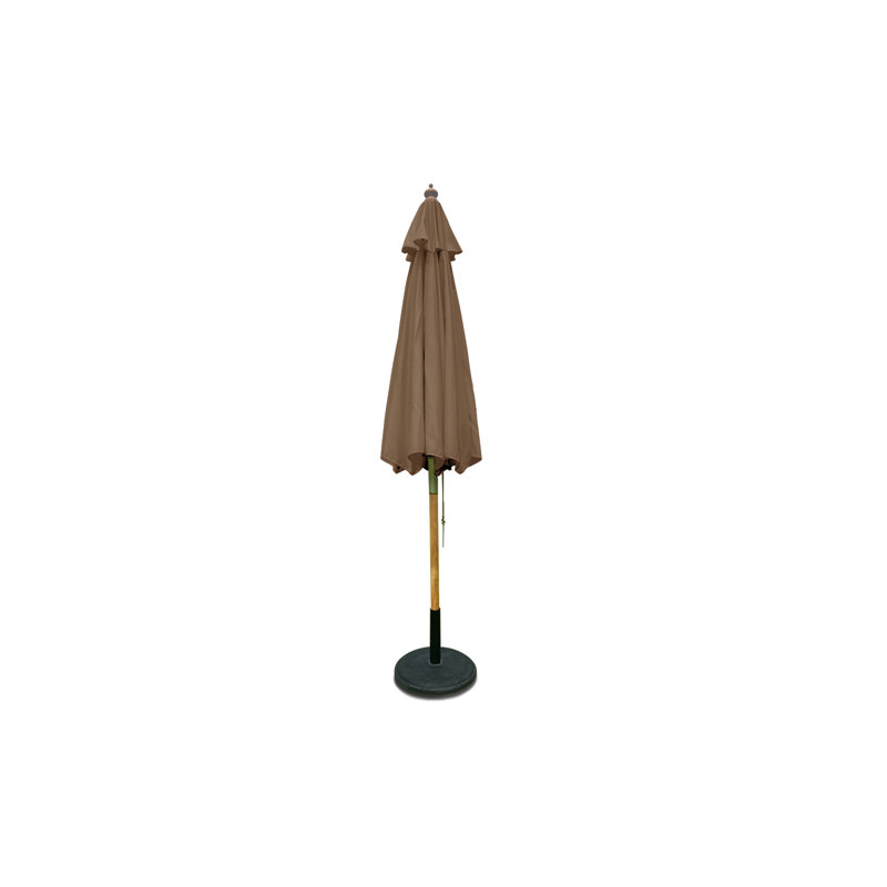 2.5m Round Wooden  Parasolc (UV50+), Khaki