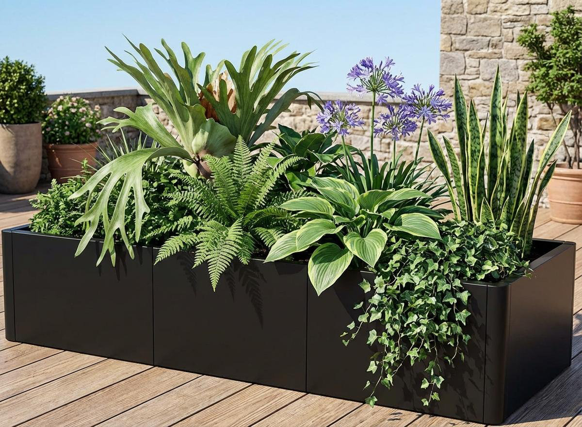 Latitude Run® Metal Planter Box, Open Base Design | Wayfair