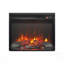 Foyer électrique encastrable avec flamme et bûches réalistes, chauffage ultra-mince, télécommande et protection contre la surchauffe
