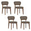 Chaise de salle à manger rembourrée en boucle de style milieu du siècle avec dossier incurvé (ensemble de 4)-1683102696