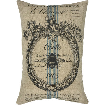  Housse de coussin rectangulaire en lin et insert