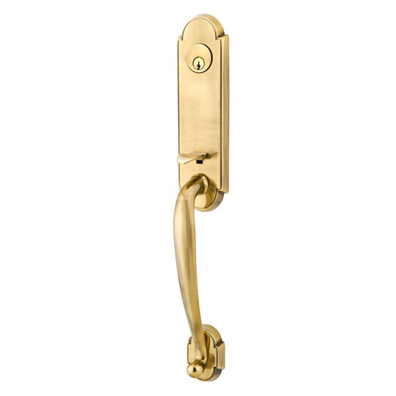 Entretoise tubulaire Emtek Richmond, Dos plat, Levier Turin, Gaucher