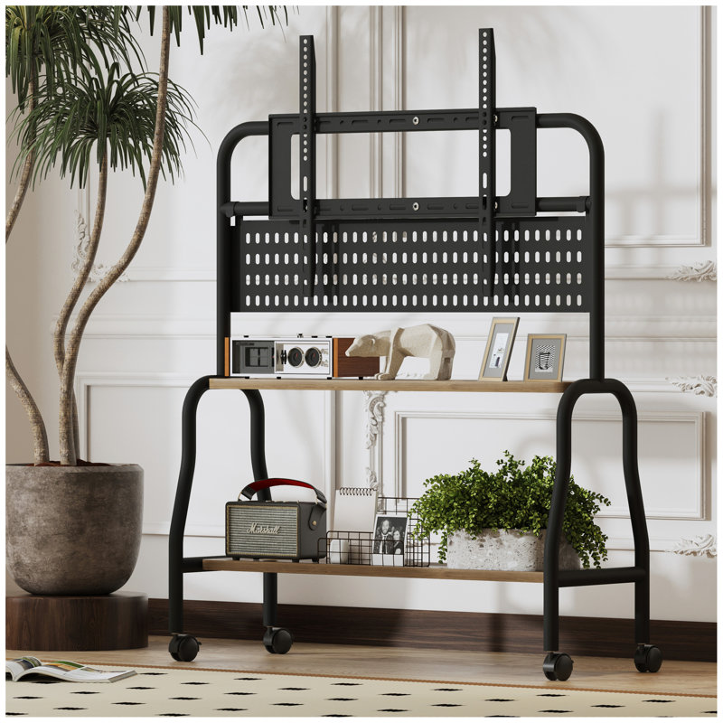 Meuble télé pour téléviseur de 43 à 75 pouces, support mobile simple et moderne pour la chambre à coucher du salon
