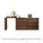 86.61"Simple solid wood chest of drawers and dressing table in one piece-779221620