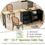 Îlot de cuisine de ferme avec table de salle à manger extensible, armoire de rangement convertible-958222481-958222482