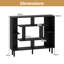 Open Bookshelf Modern Geometric Bookcase-1365791273