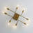 Dmarco 8-Light Bulbs Sputnik Classic 28" Gold Finished Semi Flush Mount Fixture