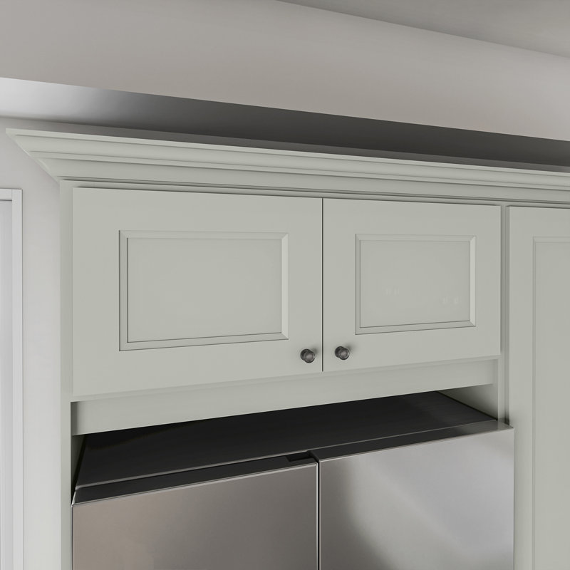 Armoire de cuisine en bois massif prête à assembler, H 15 po x l 36 po x P 24 po, Double shaker Laguna Grey