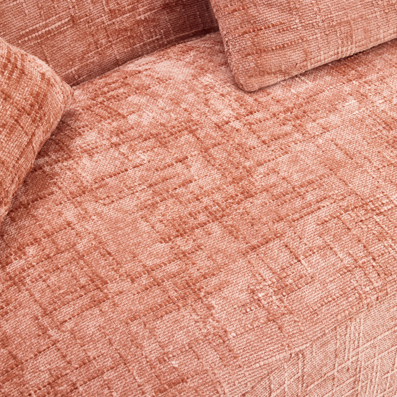 Pink Curved Compressed Sofa, Pink