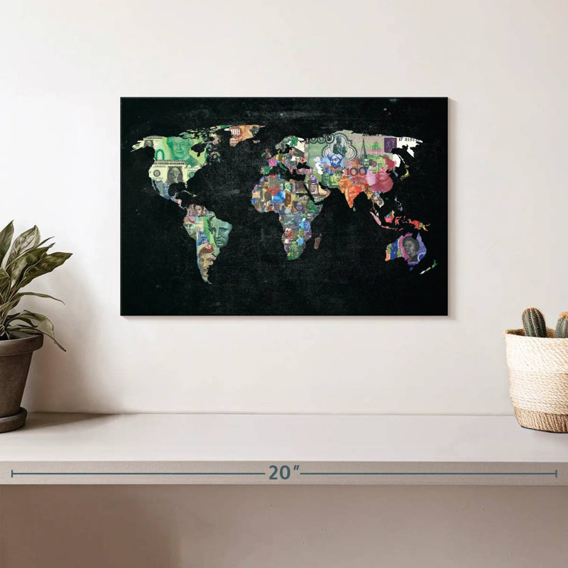Carte du monde Keiri, H 8 po x l 12 po