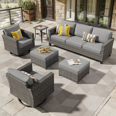 Outdoor Furniture With Sofa 6-piece Set