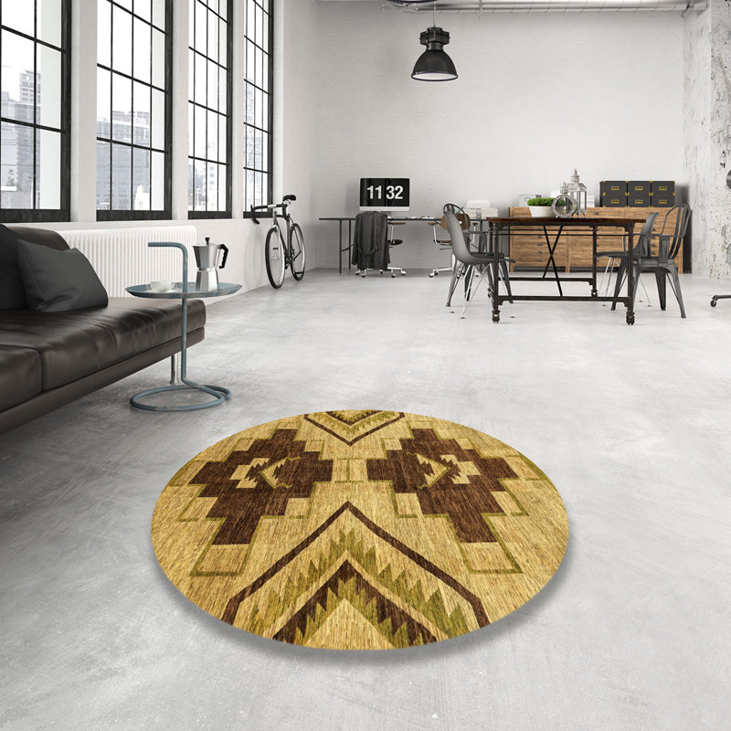 Tapis abstrait moderne 3049, Rond 3 pi