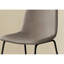 Chaise de bureau taupe avec base mince en métal noir