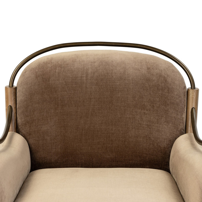 Demi Chaise, Taupe Shearling