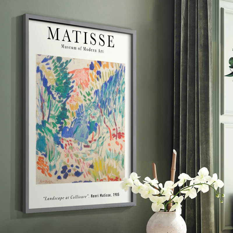 Matisse CL XXVI, reproduction encadrée - bois massif, H 10 po x l 8 po, Gris