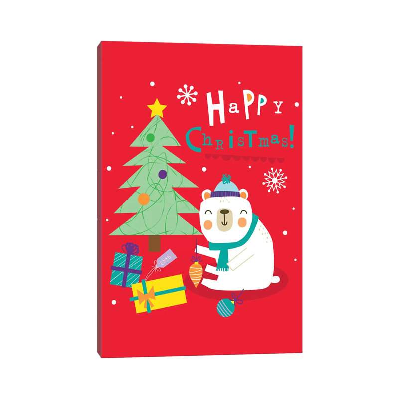 Christmas Jolly Christmas 1 Piece Wrapped Canvas Wall Art, 152.5 cm H x 101.5 cm W
