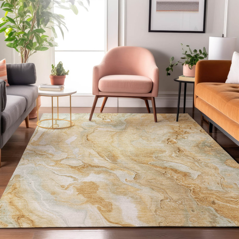 Premium Machine Washable Varroville AMF1707 Abstract Rug, Rectangle 8' x 10'