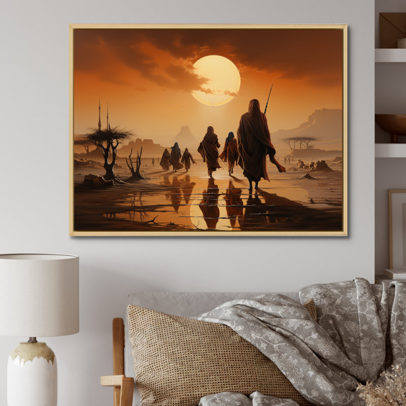 Islam Art Journey To The Faith II, Cadre naturel flottant, H 16 po x l 32 po x P 1 po