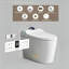 Bidet de toilette intelligent avec capteur de pied, affichage à DEL, siège chauffant, veilleuse et chasse automatique