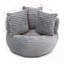 Grande chaise en velours côtelé avec bourre-670920501