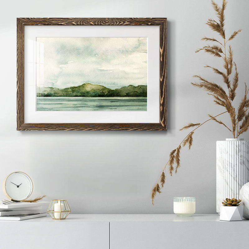 Riverside II, reproduction d'art encadrée, Noyer, H 26 po x l 38 po x P 1,5 po