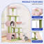 Flower-Style Cat Tree Tower with Detachable Perch