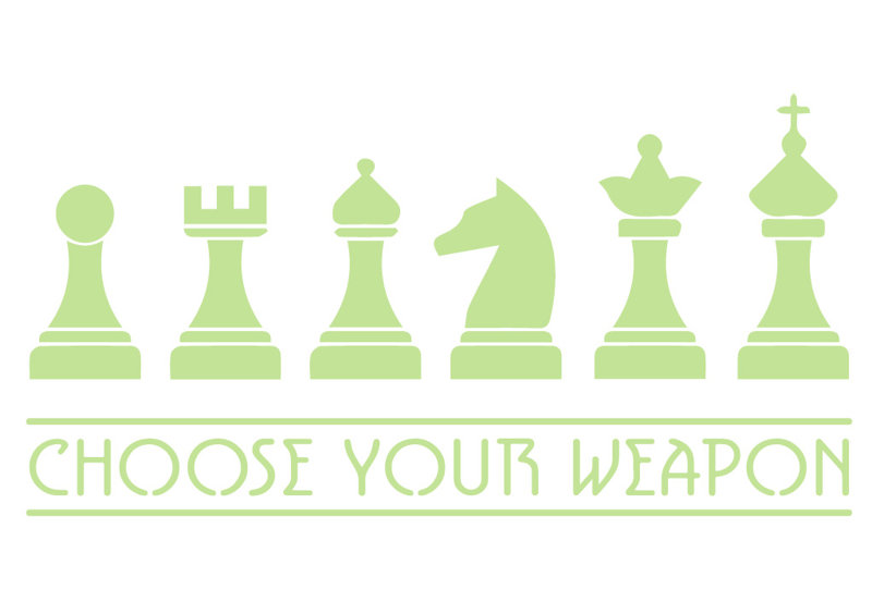Décalcomanie murale armes chess, H 23 po x l 45 po x P 0,01 po, Tarte à la lime