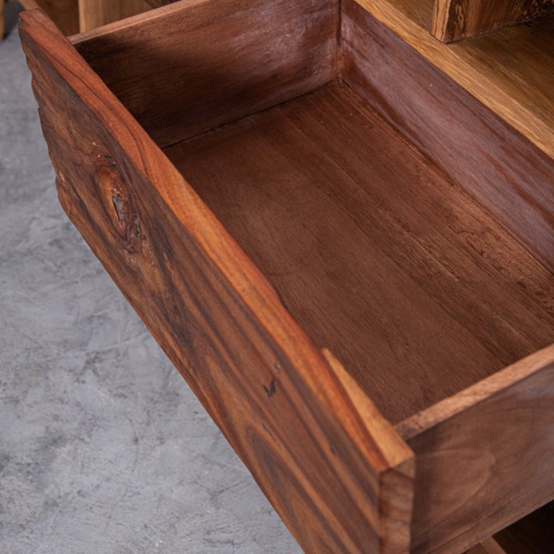 Wabi-sabi style wall-mounted side table