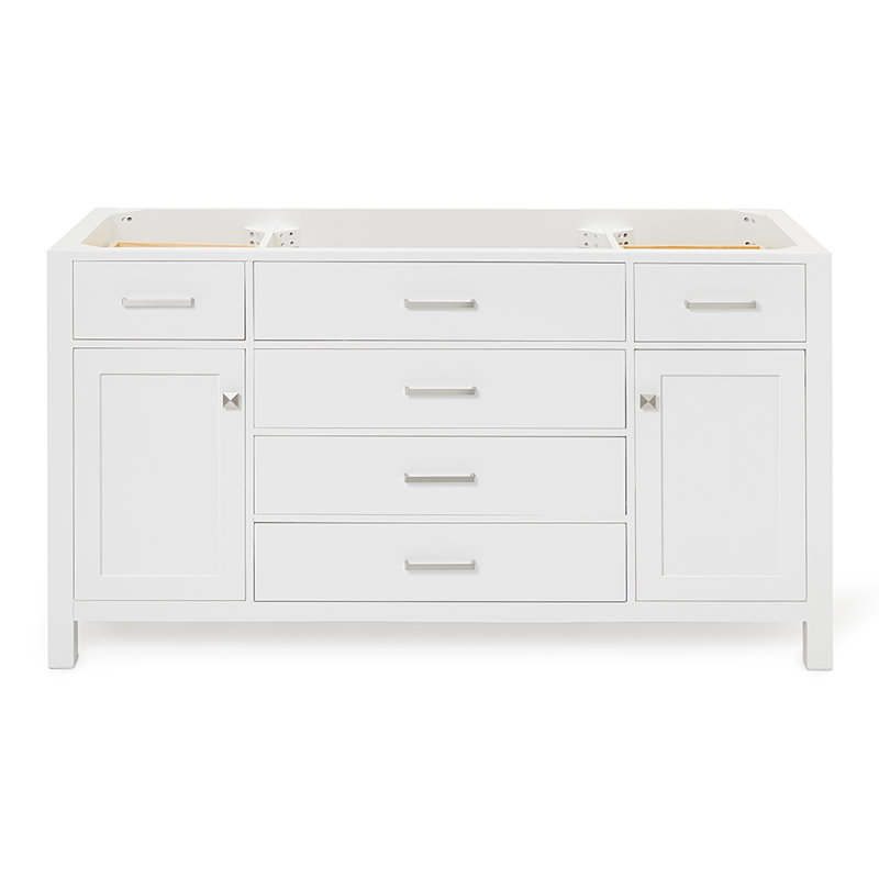 Base de meuble-lavabo double Petrel, Blanc