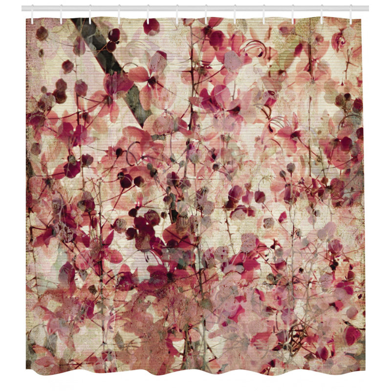 Shower Curtain with Hooks Included, 70" H x 69" W