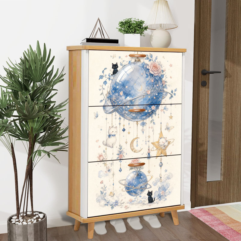 Rangement pour chaussures avec 3 tiroirs rabattables pour organisateur de rangement étagère à chaussures