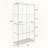 Modern Glass Display Cabinet with LED Lights and Casters