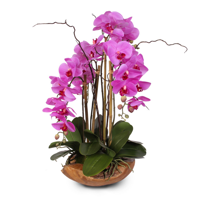 Silk Orchids Arrangement in Bowl