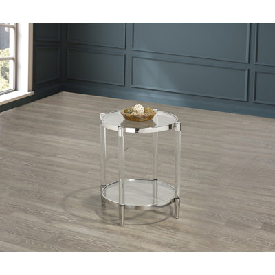 Glass Top End Table