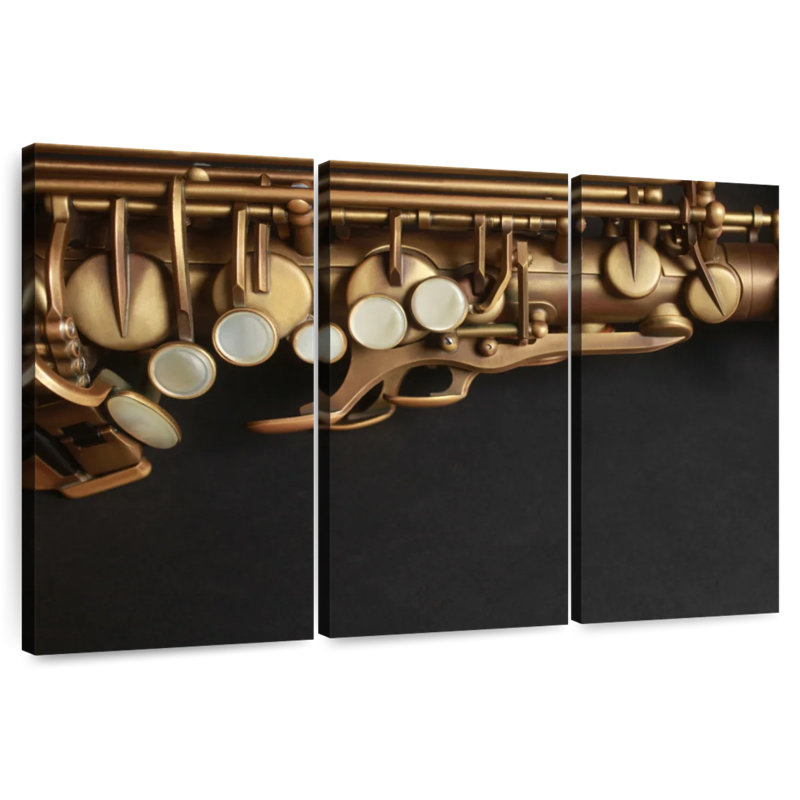 Abarca Gold Saxophone Keys, 42" H x 65" W