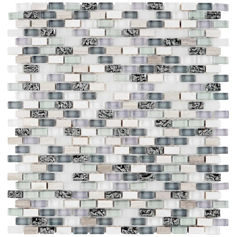 Paragon Moon Jewel Mini Brick Pattern Tile, Moon Jewel Multicolor