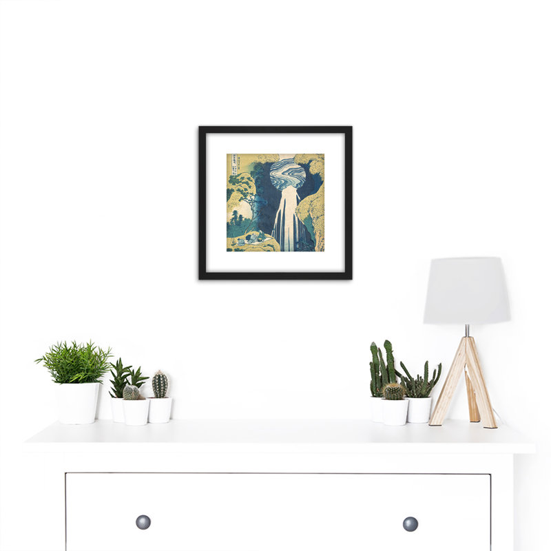Hokusai Amida Falls Kisokaido Road Japanese Waterfall by Hokusai - Single Picture Frame Painting