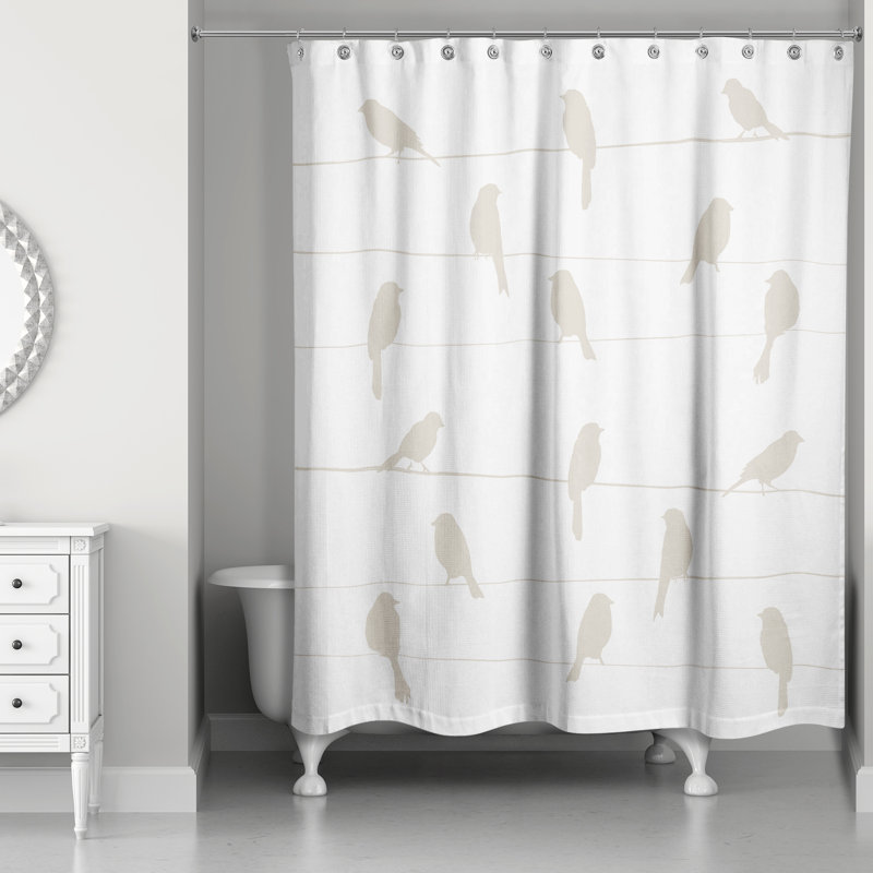 Rideau de douche simple Dequinton, Beige