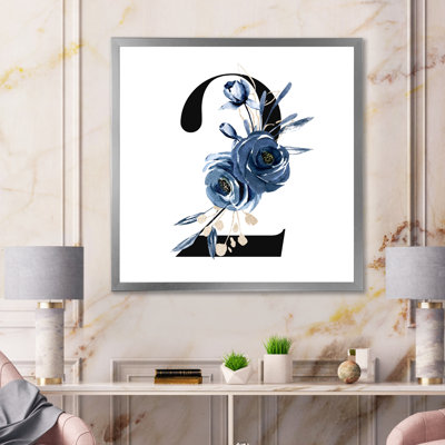 "Floral Art Design With Number Two II", reproduction d'art sur toile traditionnelle
