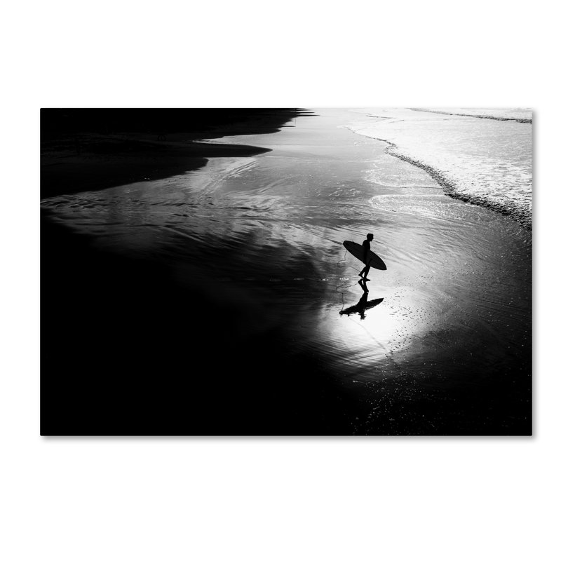 « the surfer », reproduction de photo sur toile tendue, H 12 po x l 19 po