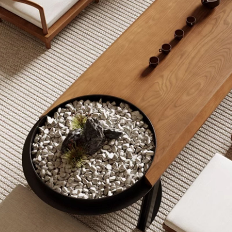 Table basse Wabi-sabi au design minimaliste