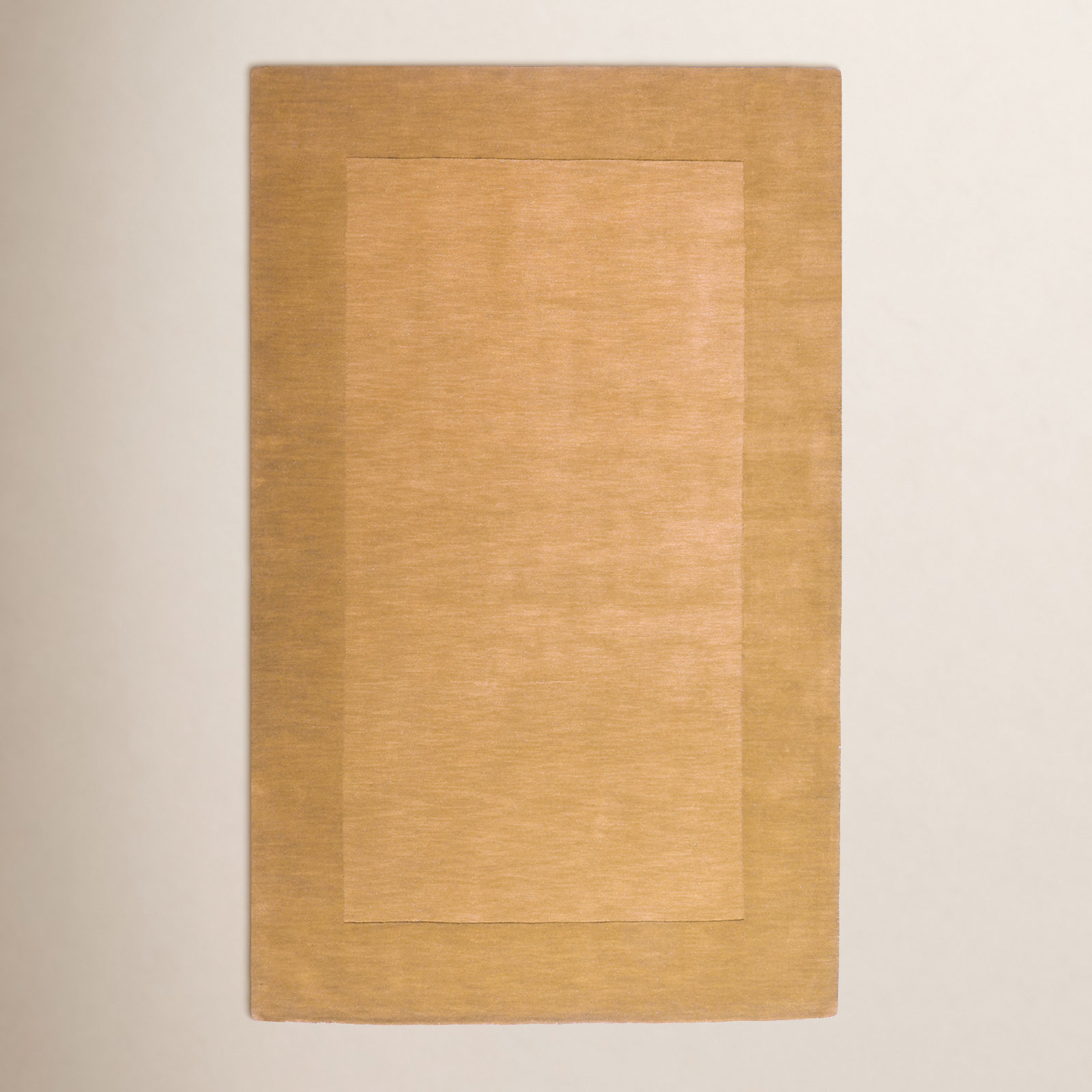 Dolma Yellow Hand-Loomed Wool Rug, Rectangle 5' x 8'