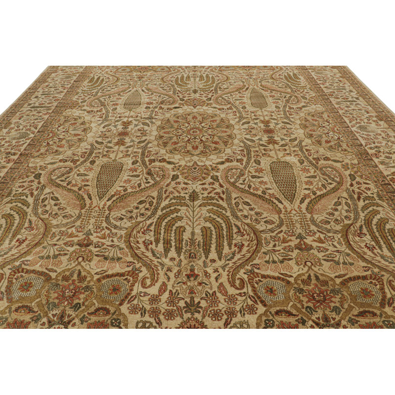 Hand Knotted Wool Floral Area Rug