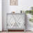 Unique Design Storage Accent Cabinet with Mirror Trim